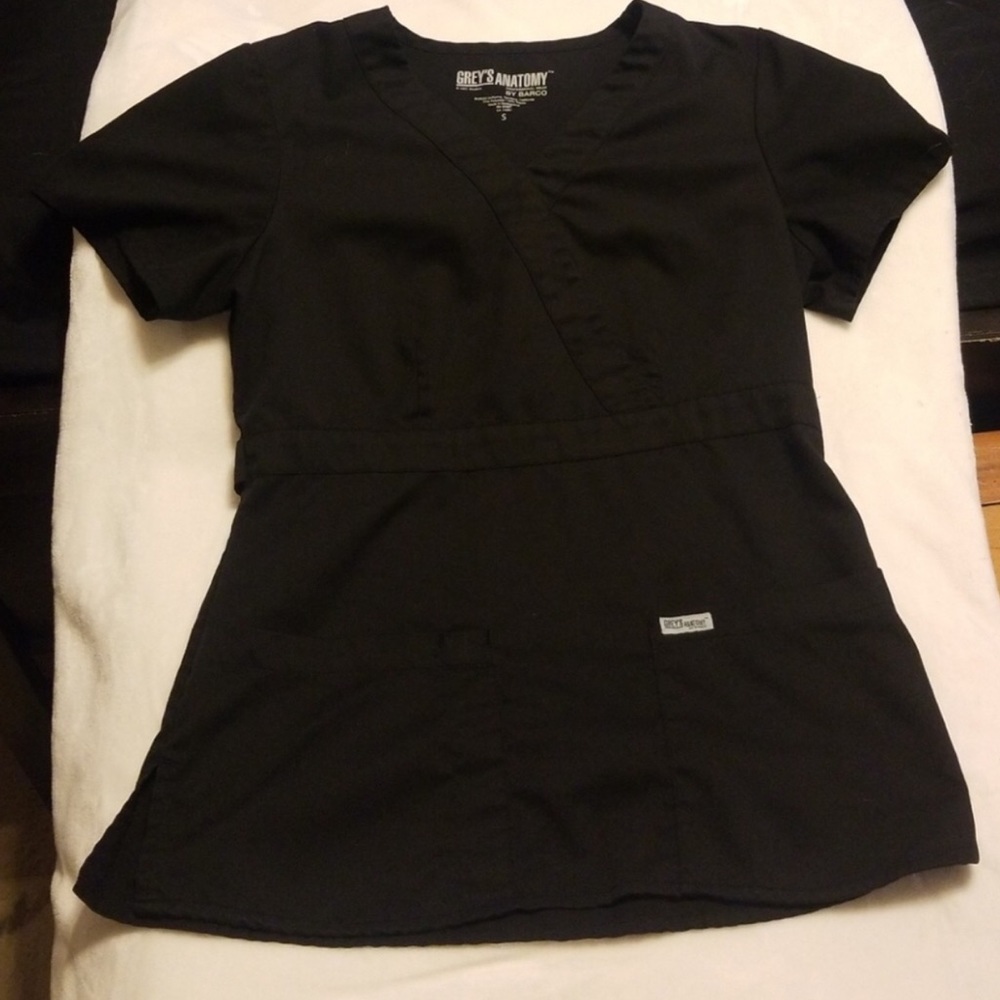 Greys Anatomy black scrub top